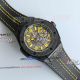 swiss replica HUBLOT Big Bang UNICO Ferrari Carbon Fiber yellow all black case watch (2)_th.jpg